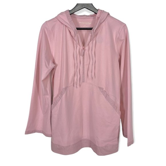 Soft Surroundings Tops - Soft Surrounding Casual Light Pink Hoodie Pockets Pullover Size M Medium